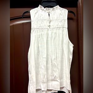White Baby Doll Style Ladies Top NINE WEST